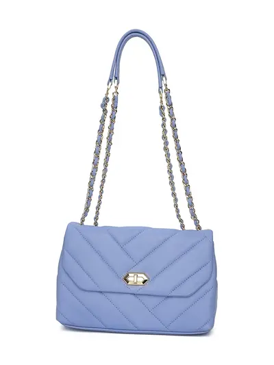 Сумка-мессенджер с геометричной строчкой